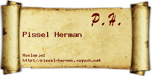 Pissel Herman névjegykártya